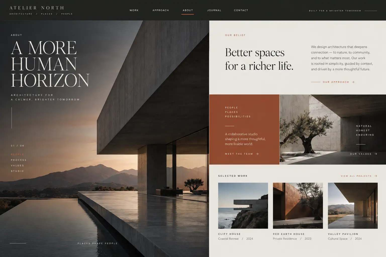 Architecture website concept.