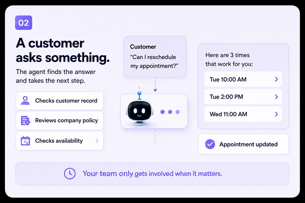 Customer asks to reschedule an appointment