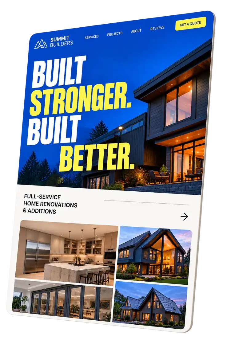 Summit Builders website concept.